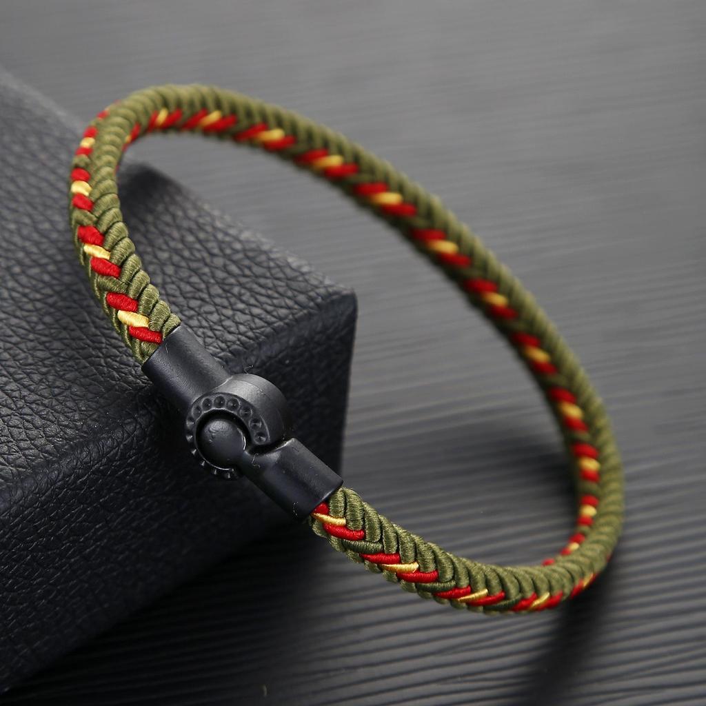 Noter Grade A Ethnic Fabric String Bracelet For Men Double Layer Various Colors Available Sports Sweat Absorbent Braslet Bangle Hombre