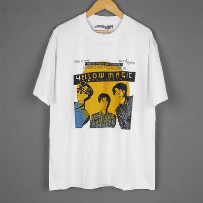 YMO T Shirt Yellow Magic Orchestra Haruomi Hosono Ryuichi Sakamoto Yukihiro Takahashi Kraftwerk Unisexs Tops Cotton Clothes Shirts