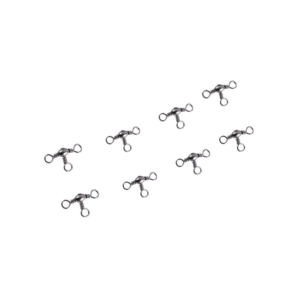 Accessories 3 Way Splitter Swivel Ring Fishing Swivel Rolling Solid Ring Fishing Line Connector