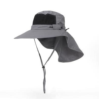 Sonnenschutz Outdoor Hut (Grau) Wander-Outdoor-Fischerhut