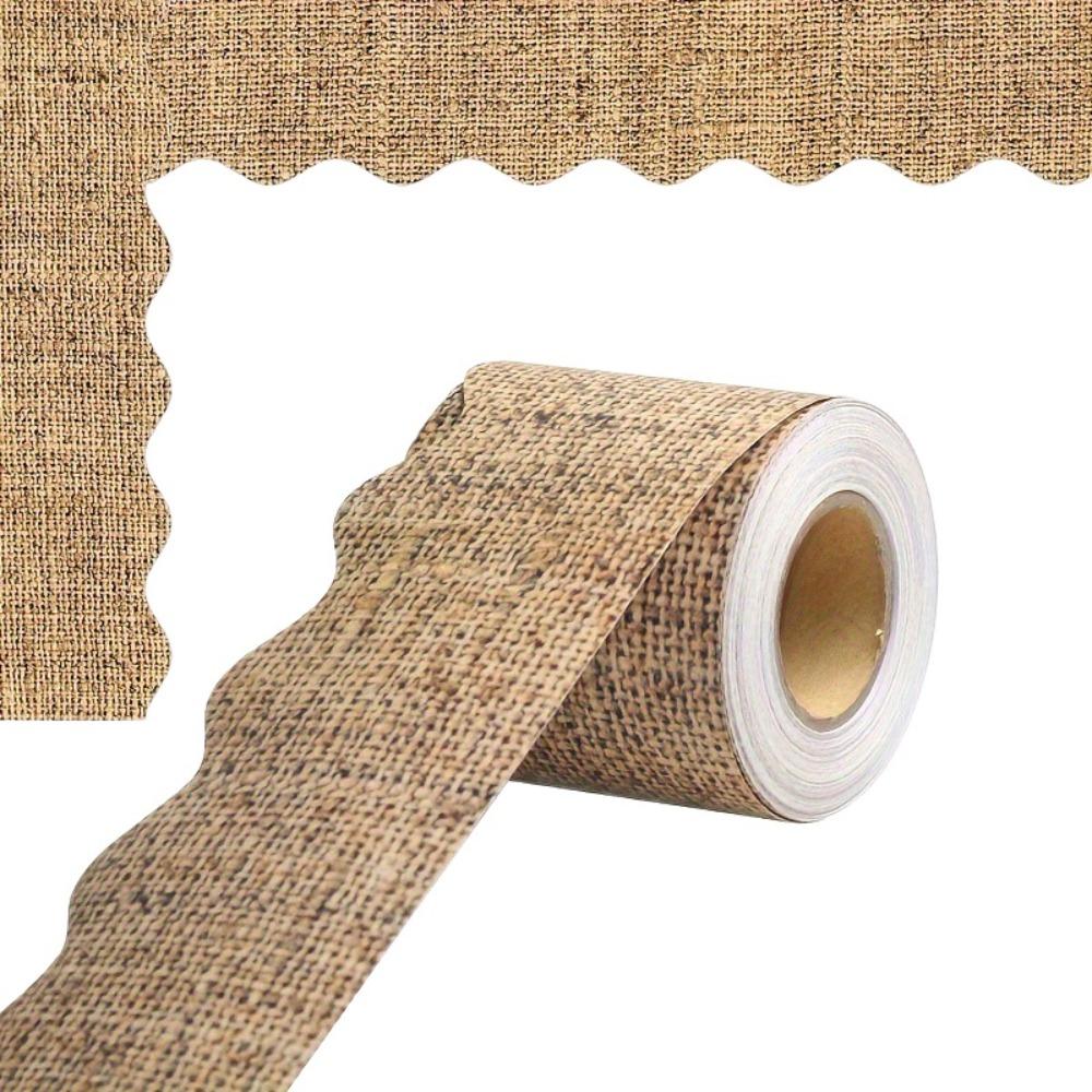 Colored Wavy Edge Paper DIY Wall Decoration Poster Border Stickers  for Classroom Board Home Party