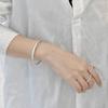 Elegant Simple Women Rings Cold Wind Irregular Liquid Flow Line Glossy Ring Female Solid Simple Basic Models Finger Ring