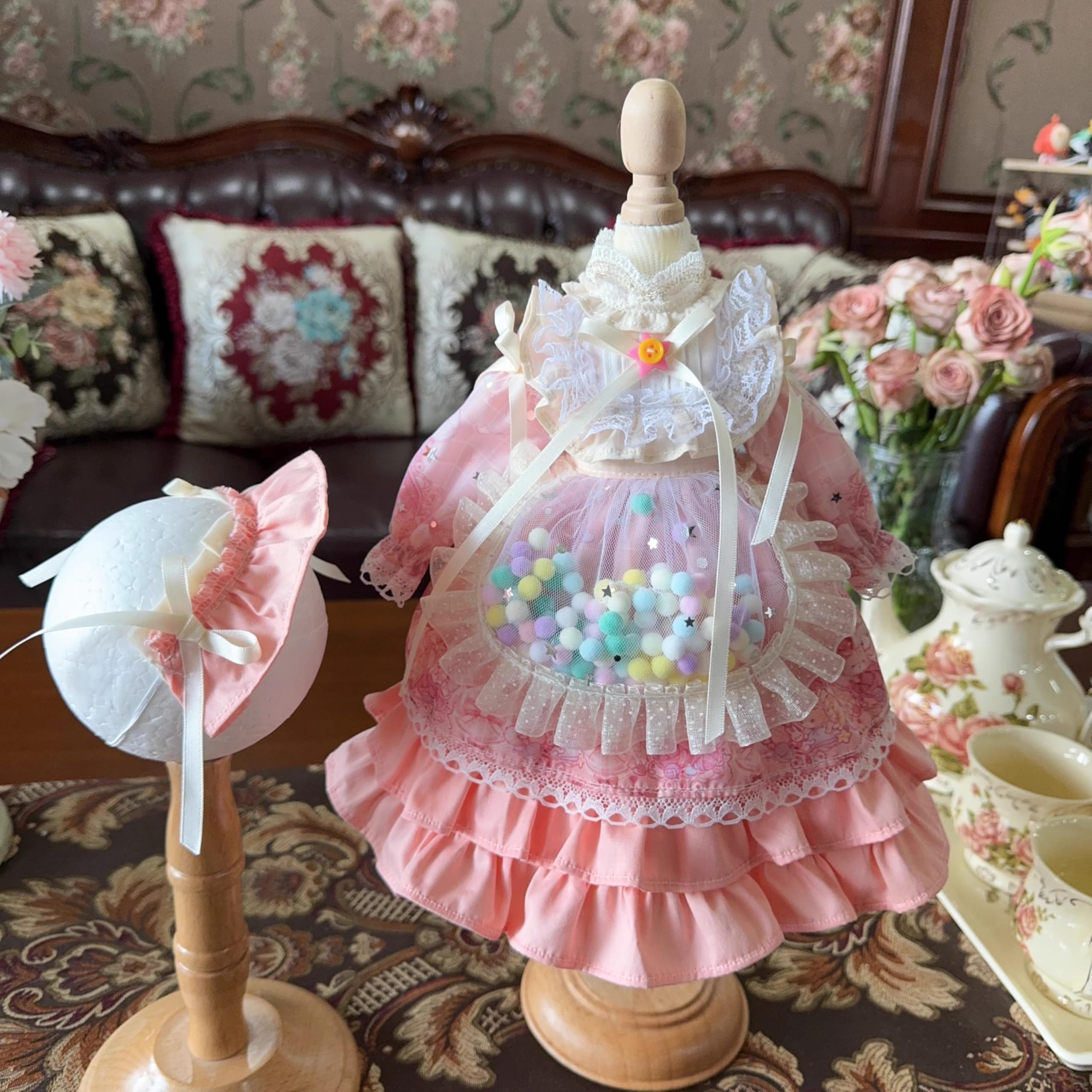 

Шарнирное платье для куклы BJD, костюм для куклы, одежда для куклы-горничной, шарнирное платье для куклы, платье для принцессы-горничной и тело не розовое, 1/4 1/6 1/3, платье, розовый