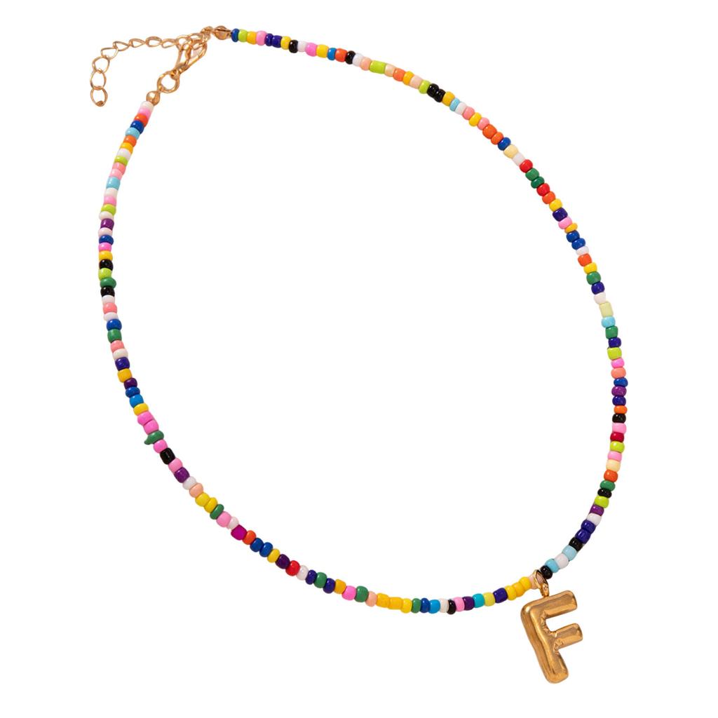 Colorful Initial Necklaces Christmas Gifts for Girls Grandkids Teenage Birthday Gifts, Gold Letter Pendent Necklace Jewelry