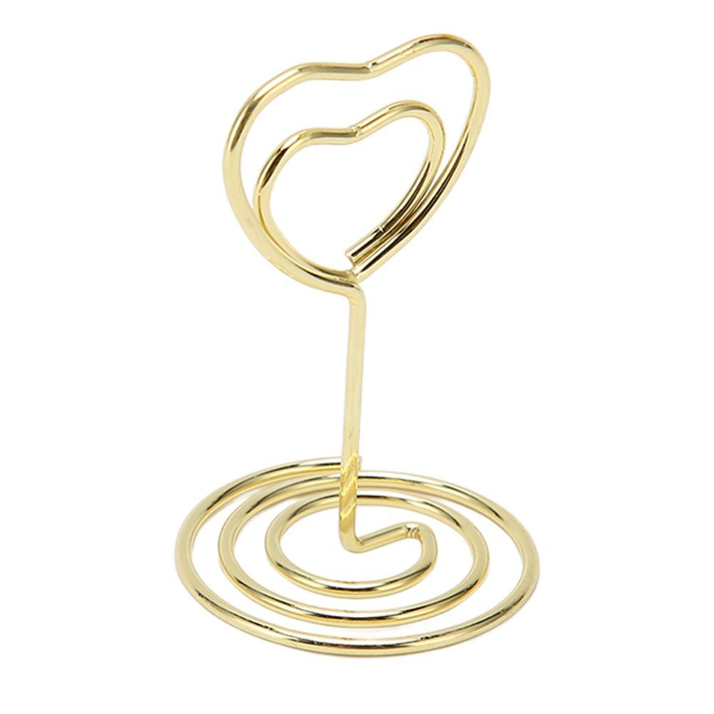 25PCS Sturdy Metal Table Number Stands Heart Shaped Name Card Clips  Valentine's Day Decor