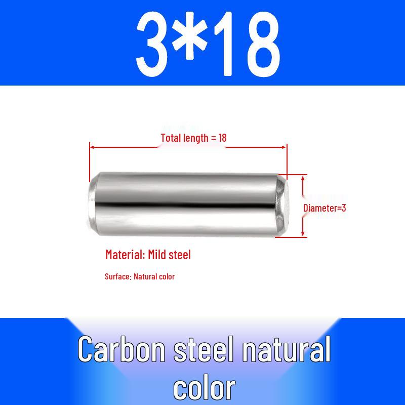GB119 Iron Cylindrical Positioning Pin - Solid Pin Shaft M3M4M5M6M8M10M12
