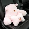 Cute Bear Animal Car Headrest Pillow Lovely Auto Seat Head Support Neck Protector Cushion Plush Automobiles Lumbar Rest Car Kits