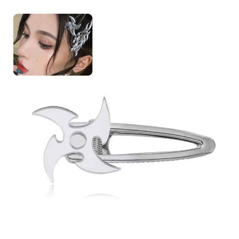Punk Flame Dragon Duckbill Clips Totem Hair Side Clips Halloween Hair Grips Ponytail Decoration Cosplay Hair Barrettes