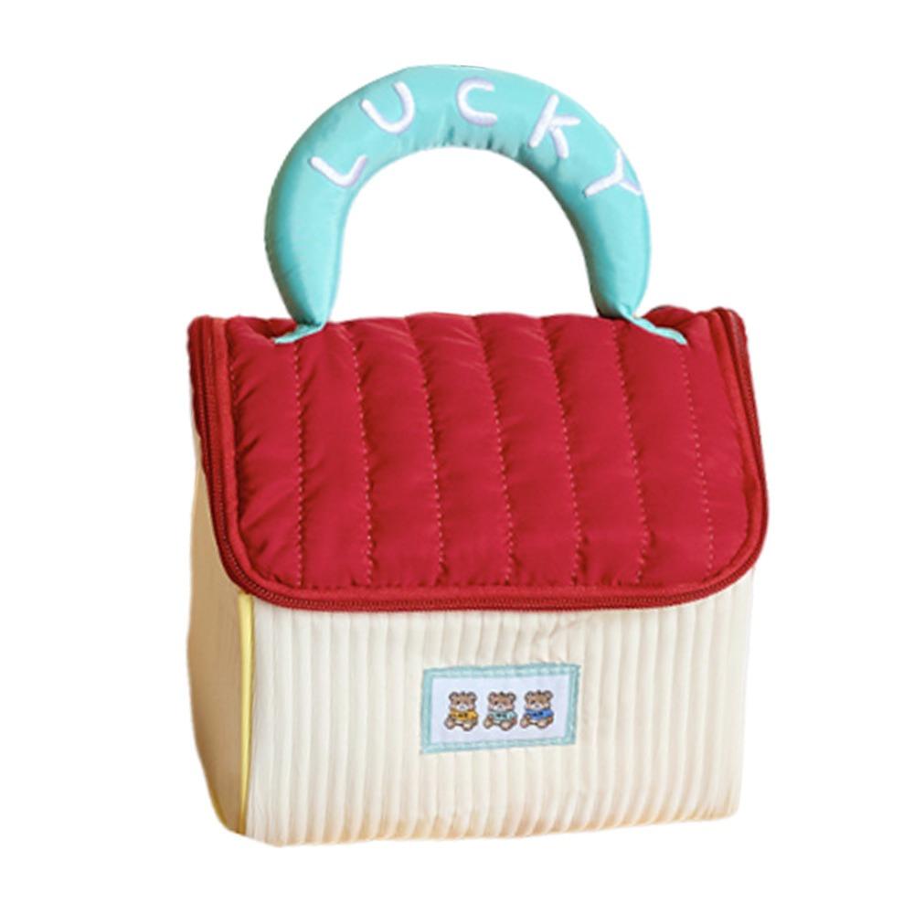 Cute House Cartoon House Makeup Bag Thickened Soft Toilet Bag Lightweight Large Capacity Cosmetic Storage Leisure