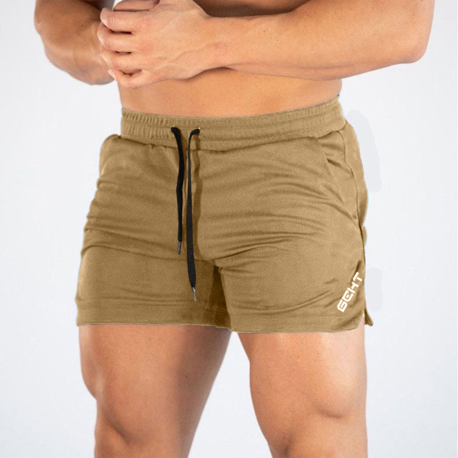 

Мужские повседневные спортивные шорты для бега с эластичной резинкой на талии, брюки, брюки XL хаки