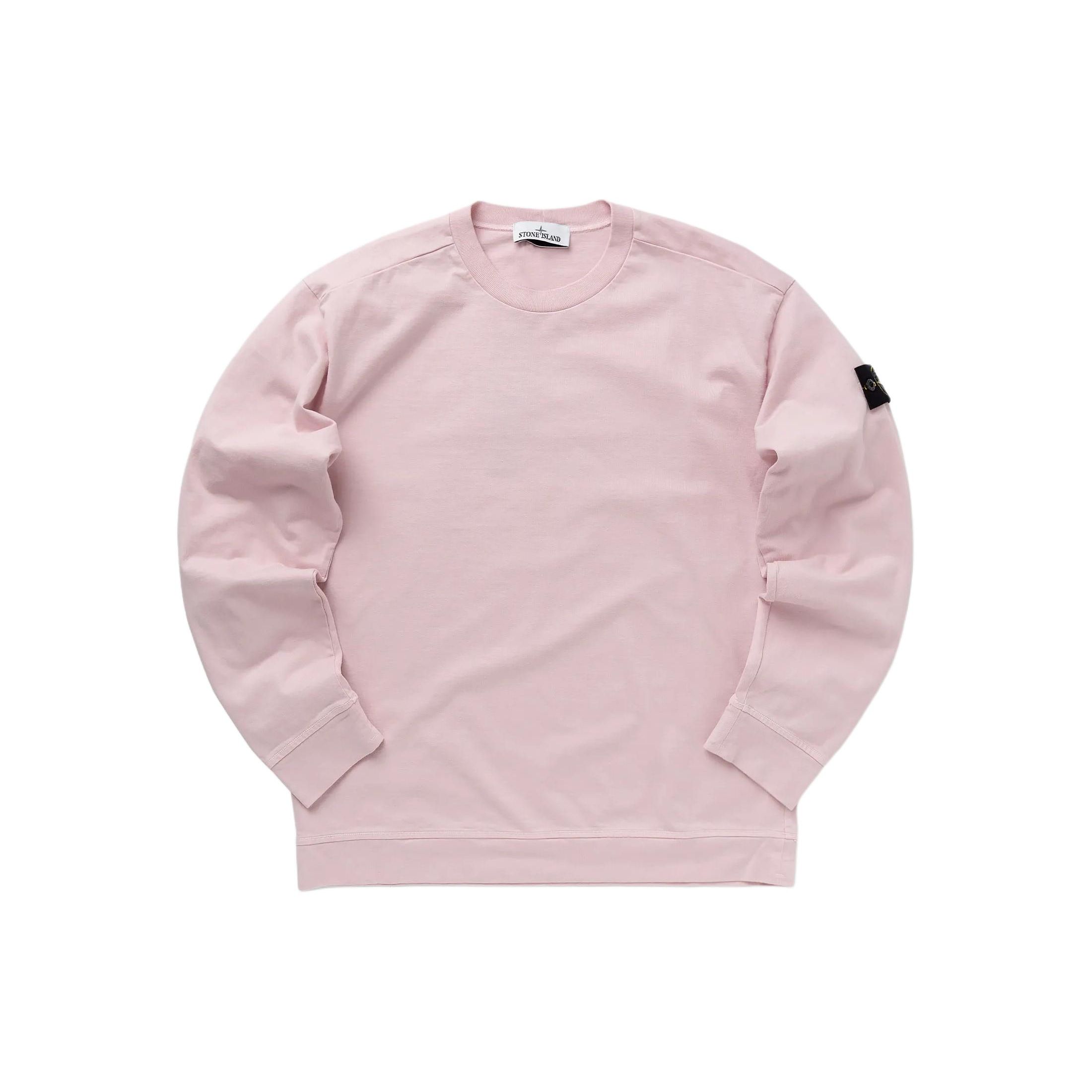 

Stone Island Logo Comfort Crewneck Sweatshirt Men sweatshirt Pink 801563750-V0080 XL