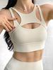 Women's Sexy Hollow-Out Sports Tank with Built-in Bra for Yoga & Running, Cross-Border Southeast Asia & Western Style