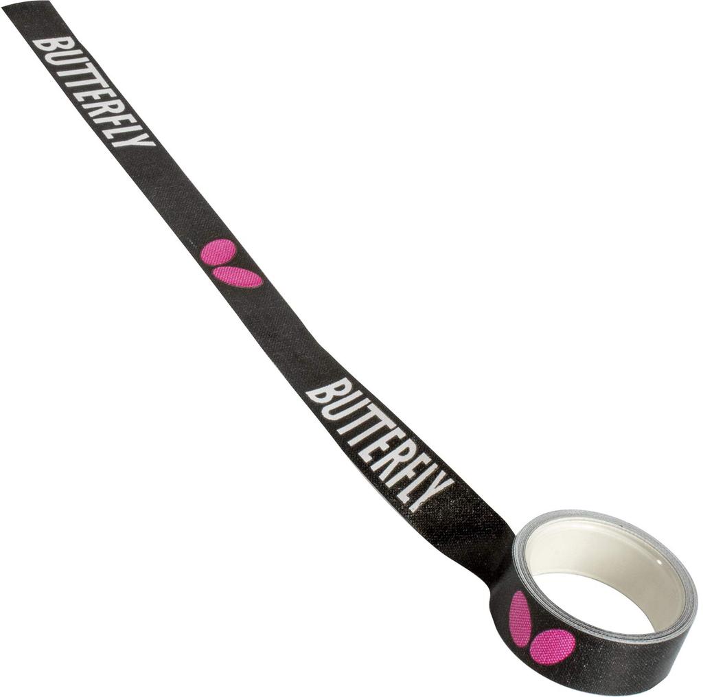 Butterfly Side Tape, Black/Magenta - 12mm Wide - Protect the Edge of Table Tennis Paddles - 3 Sizes (1m, 10m, 50m, 2 Rolls, 20 Rolls, 100 Rolls)