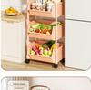 Compact Multi-Layer Storage Rack: Floor-Standing Bookshelf for Snacks and Kitchen, Mobile Fruit & Vegetable Basket
