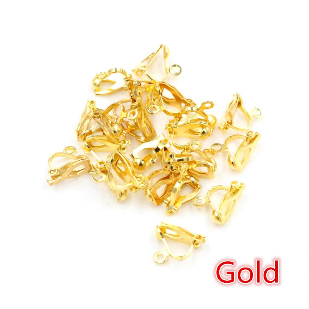 12x5mm 50pcs High Quality 6 Colors Plated Ear Clip DIY Handmade Earrings Findings Jewelry Findings Parts Wholesale