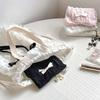 Mini and Cute Makeup Bag, Lace Bow, Portable Coin Wallet Handbag, Ladies' Cosmetics Storage Bag