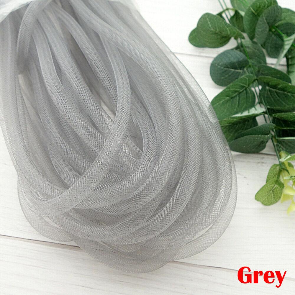 10M Mesh Tube Ribbon Tubing Hair Design Christmas Holiday Wreath Crafts Tubular Horsehair Crinoline Tube Crin net accessories