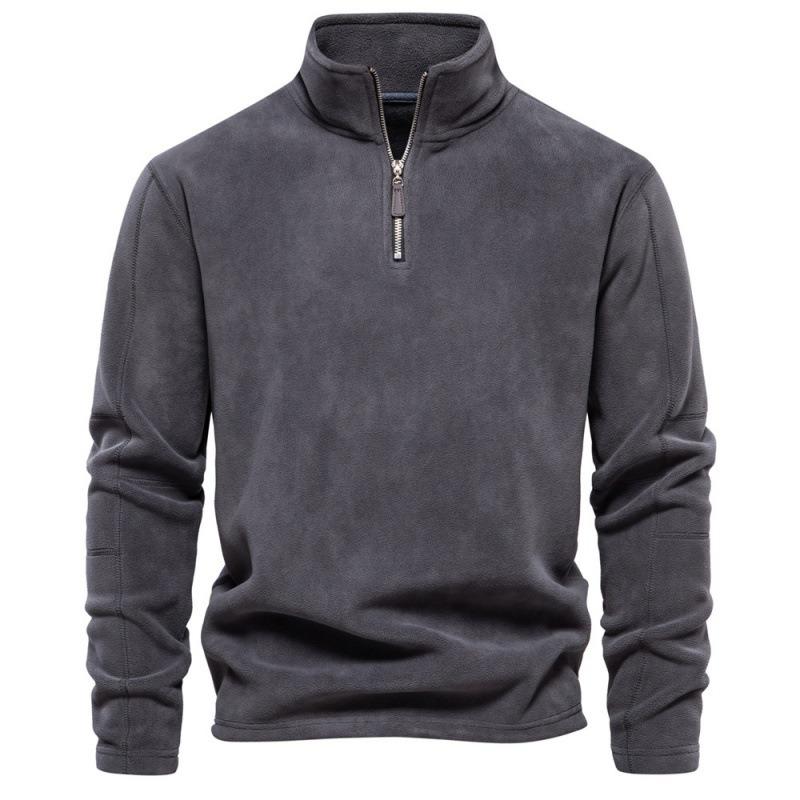 Men’s Stand Collar Half Zip Fleece Pullover