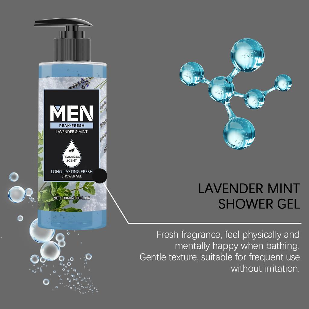 Minze Lavendel Duschgel 100ml Feuchtigkeitsspendende Reinigung Körper Haut Erfrischend Und Sanft