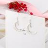 Korea Korean Version Copper Earrings Fashion Retro Accessories Star Moon Earrings Earrings Women's Gift Jewelry