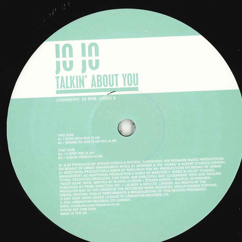 12inch Record JO JO - Talkin' About You URSDJ3 URBANSTAR 2001 UK Dance & Electronica Used