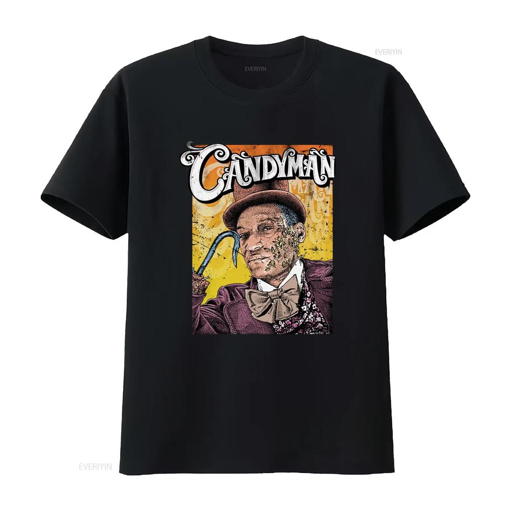 Vintage Retro Horror Movie CandyUnisex Print Casual T Shirt Vintage Washed Stylish Streetwear Versatile Stretched Breathable