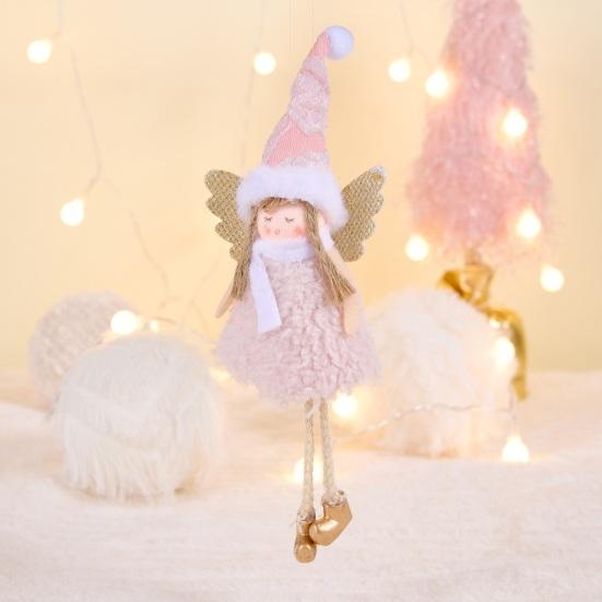 Christmas Angel Doll Decoration Plush Angel Christmas Tree Hanging Ornaments for Christmas Party New Year Wedding Valentine's Day Decoration