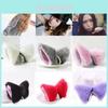 Luxurious Faux Fur Cat Fox Long Fur Ears Costume Hair Clip For Halloween Cosplay Parties