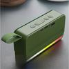 1Pc Bluetooth Speaker, Portable Wireless, with Card Slot and USB Flash Drive, Handheld RGB Light, Gift, Fabric Mini Speaker