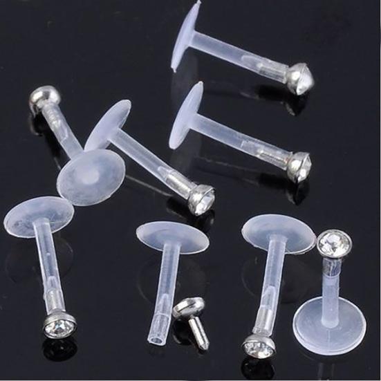10 bucăți acrilic cu stras transparent pentru buze labret bar ureche spicule inel piercing bijuterii