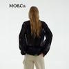 MO&Co. NOIR Series Distressed Knit Sweater