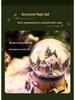 Castle In the Sky Crystal Music Box: Glowing Snowfall Ornament for Christmas & Children's Day