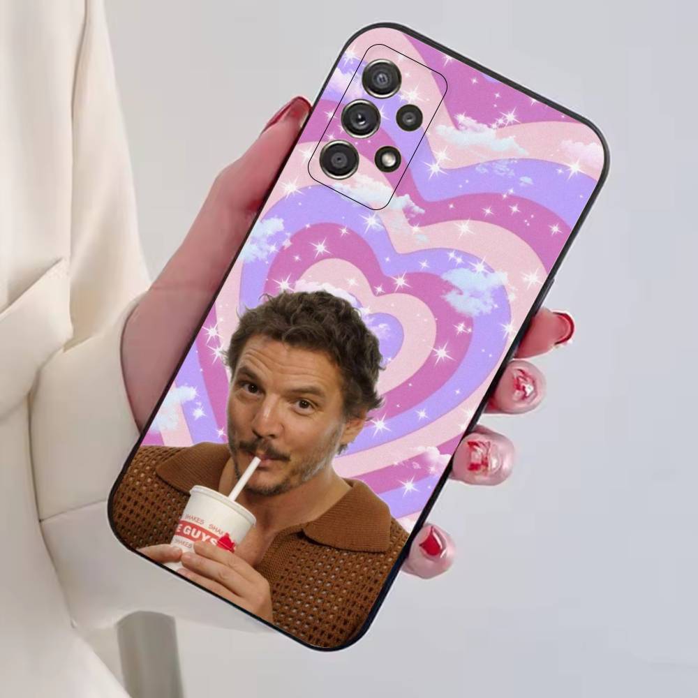 P-Pedro Pascal Actor Phone Case For Samsung S25,S24,S21,S22,S23,S30,Ultra,S20,Plus,Fe,Lite,Note,10,Black Cover
