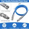 Enhon 2 Pcs 4 ft Airless Paint Spray Extension Hose Compatible with Graco 247338, 3/16"ID High Pressure Paint Spray Whip Hose, 3000 PSI Flexible