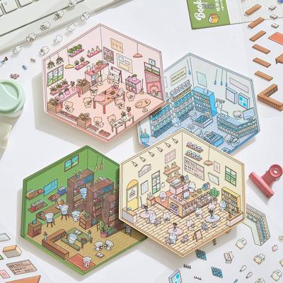 Zaomo 3D Landschaftsaufkleber: Kleine Welt Serie - Kreatives DIY Szene Collage Pack