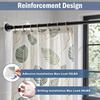 Clear Shower Curtain Rod Holder, Adhesive Shower Rod Holder for Wall, Large Heavy Duty Tension Rod Holder for Tile, No Drilling, 2 Pack