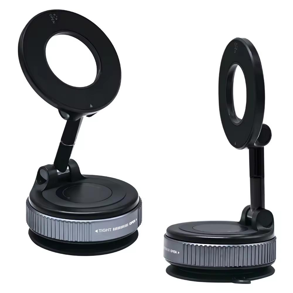Magnets Car Mobile Stand Universal 360 Rotating Vaccum Suction Upgraded Quality Folding Magnetic Car Phone Holder Phone Mount Magnetic
