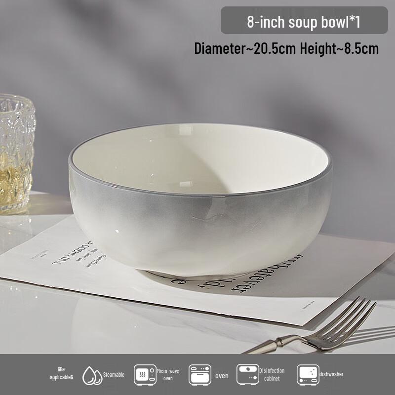 ZISIZ Stone Pattern Underglaze Ceramic Dinnerware Set