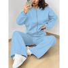 **Women 2 Piece Sweatshirt Set Zip Up Cardigan Long Pants Casual Fashion Spring Fall Outfit**