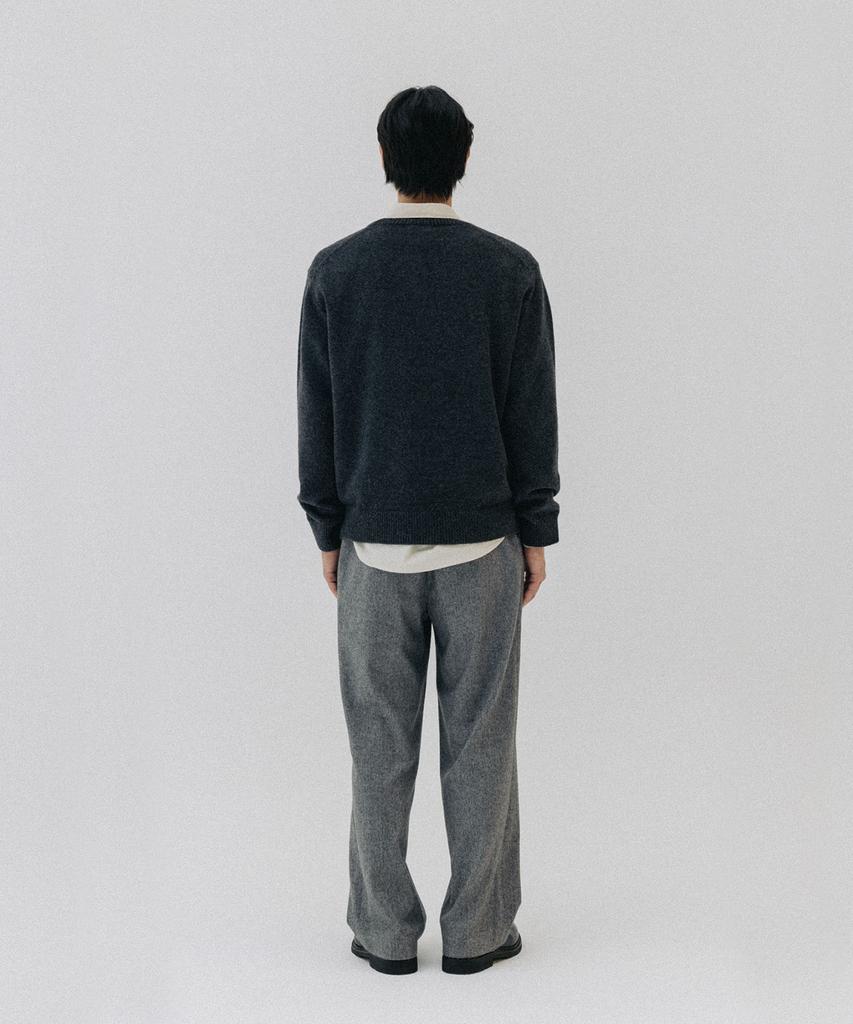BLANKROOM Herringbone Wool Trousers_Gray