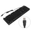 Wired Mechanical Gaming Keyboard 104 Keys Colorful Light Suspended Keycaps Comfortable Touch USB Mechanical Keyboard