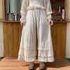 Japanese Sweet Cotton Lace Patchwork Wide-Leg Pants