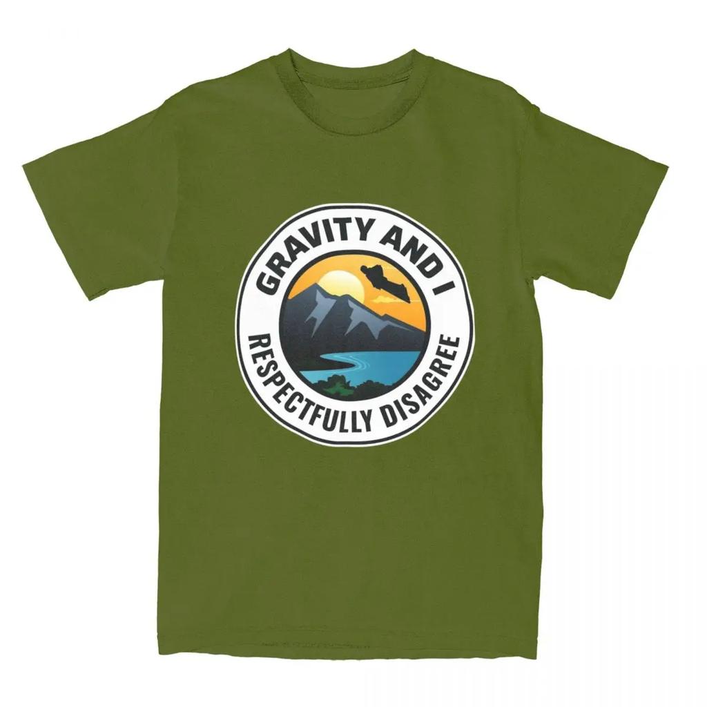 Wingsuit Flying Base Jumping T Shirt Accessories for Men Women Cool Mountain Skydiving Wingsuiting T-shirt Clothing