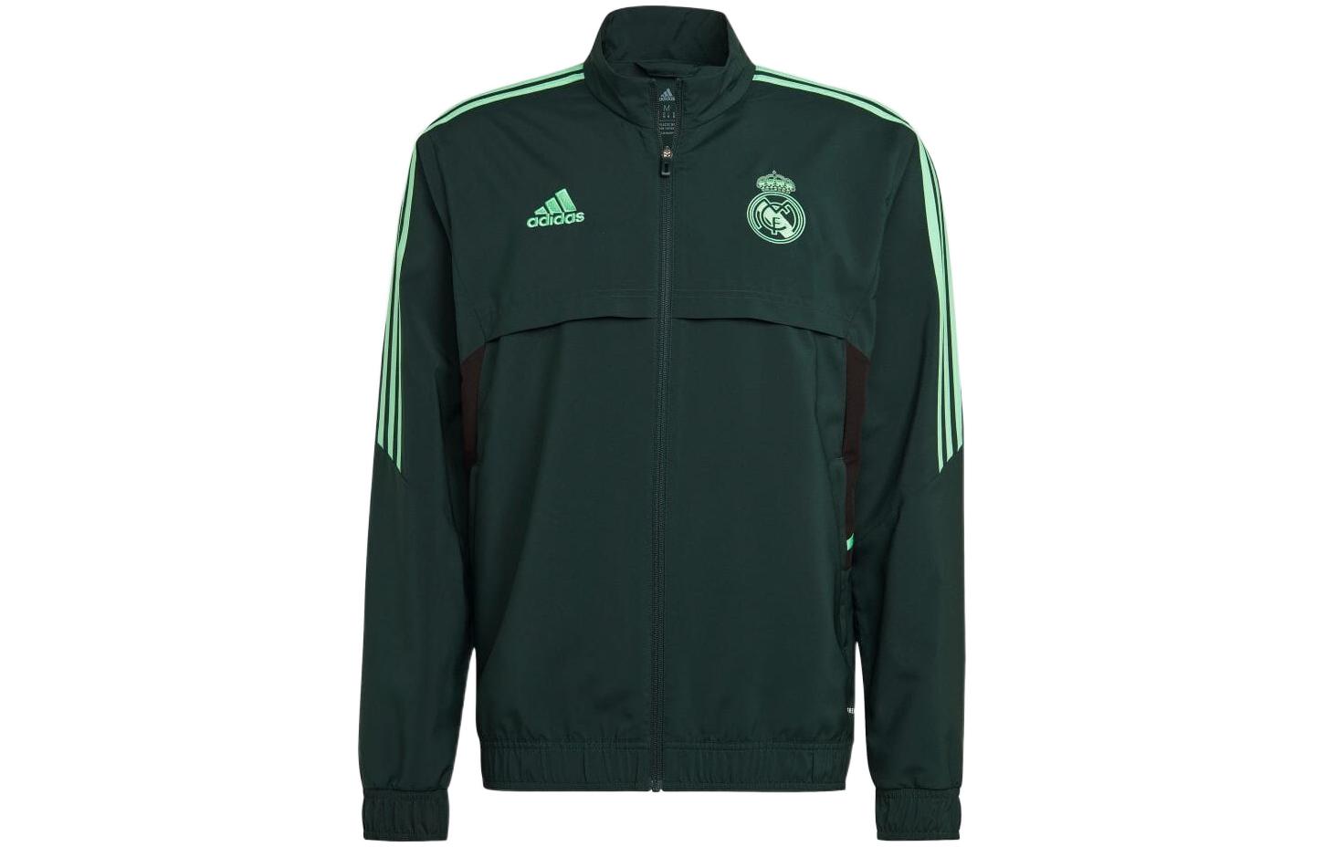 Adidas Jackets Men s Green Stand Collar Moderate Workwear HD1217 S
