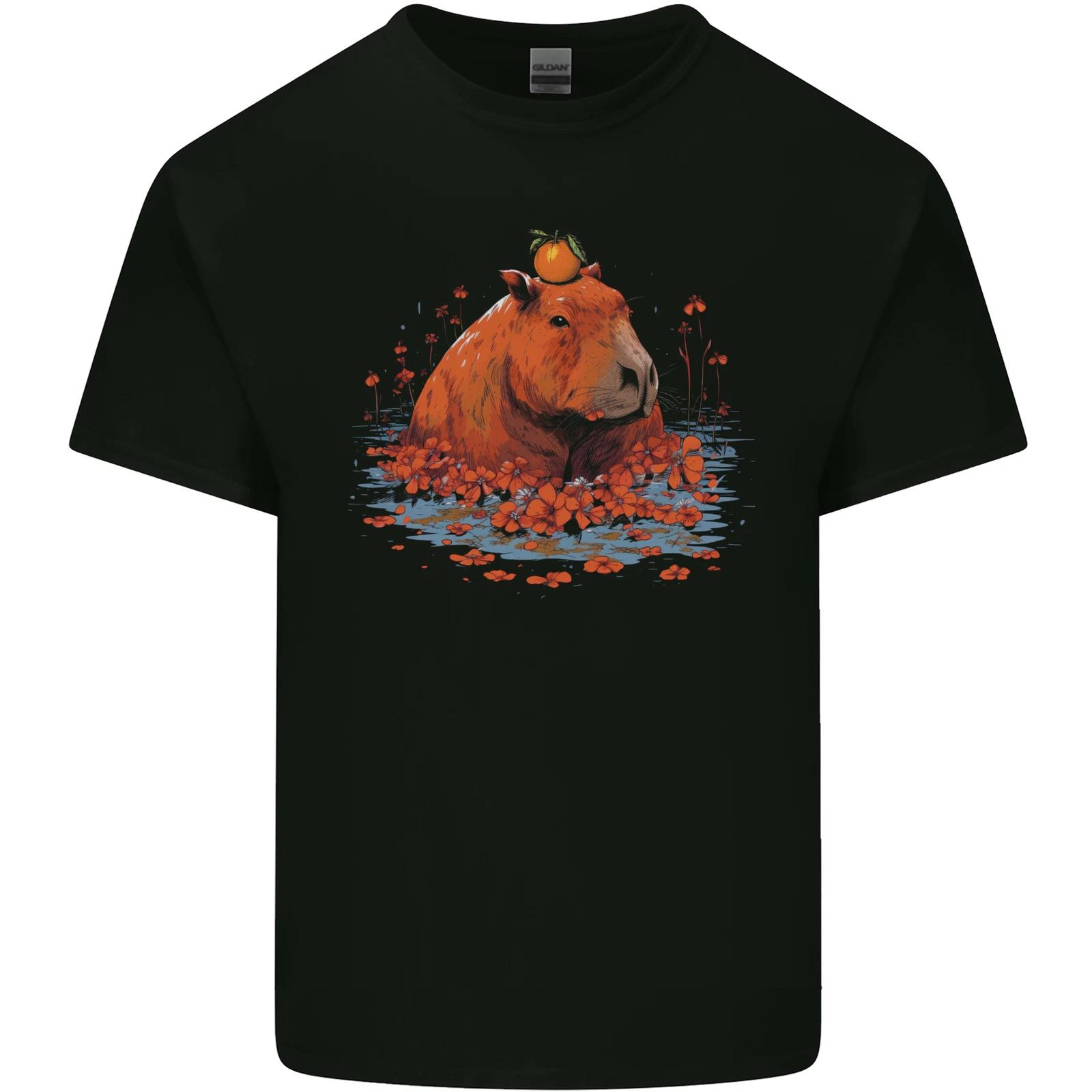 Orange Capybara Kids T-Shirt Childrens 3XL