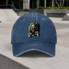 1pc Vintage Werewolf Pattern Washed Baseball Cap Classic Casual Fashion Retro Unisex Allseason Duckbill Hat Adjustable Size Su