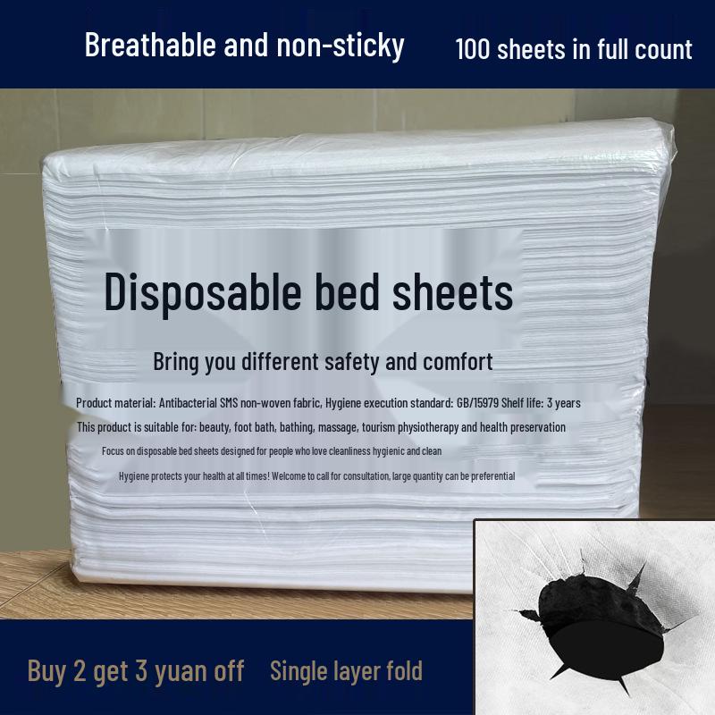 Waterproof Disposable Beauty Bed Sheets with Holes – Thickened Set for Salon Use