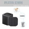 4/8PCS Anti-vibration Foot Pad Rubber Pad Non-slips  Mute Damper Bracket Universal Washing Machine Refrigerator Furniture Foot Pad