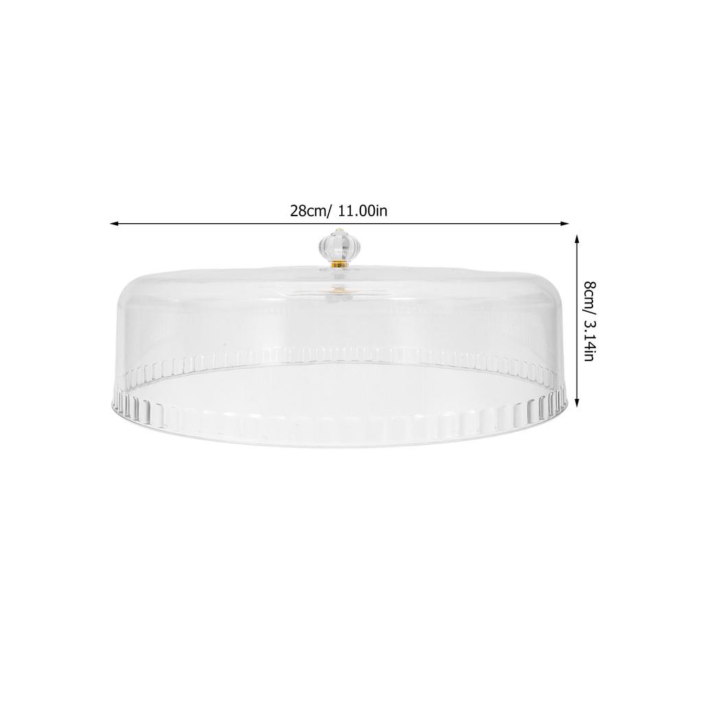 Transparent Large Plastic Cake Dome 11Inch Round Clear Cake Cover Lid Food Display Cloche Pastry Serving Cover Freshness