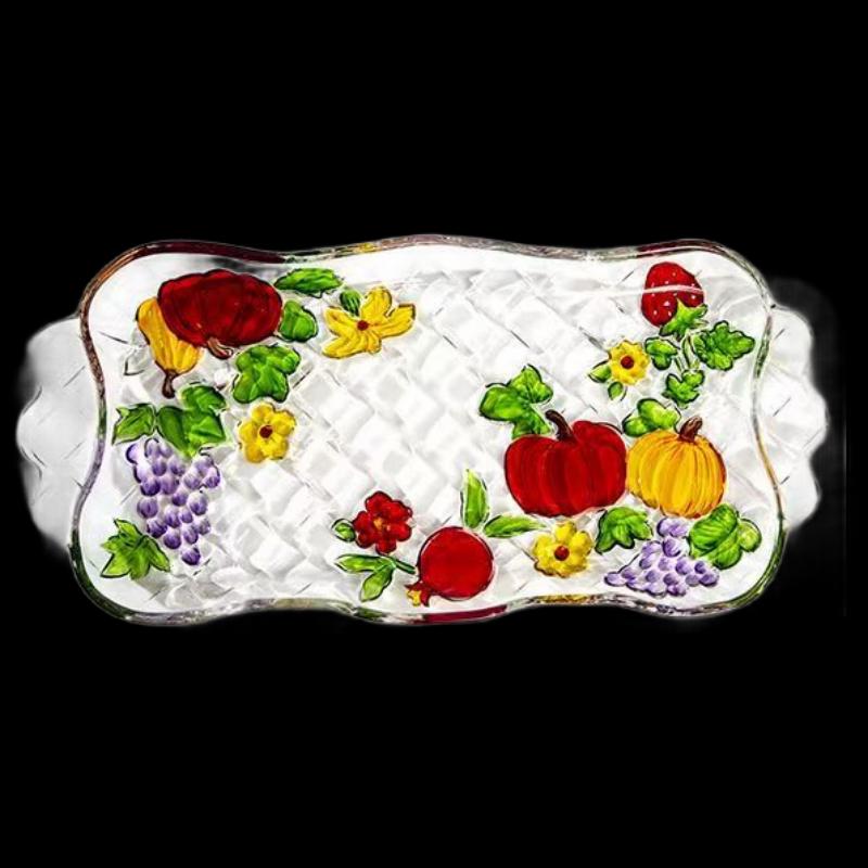 Flavinmci Crystal Glass Pumpkin Tray